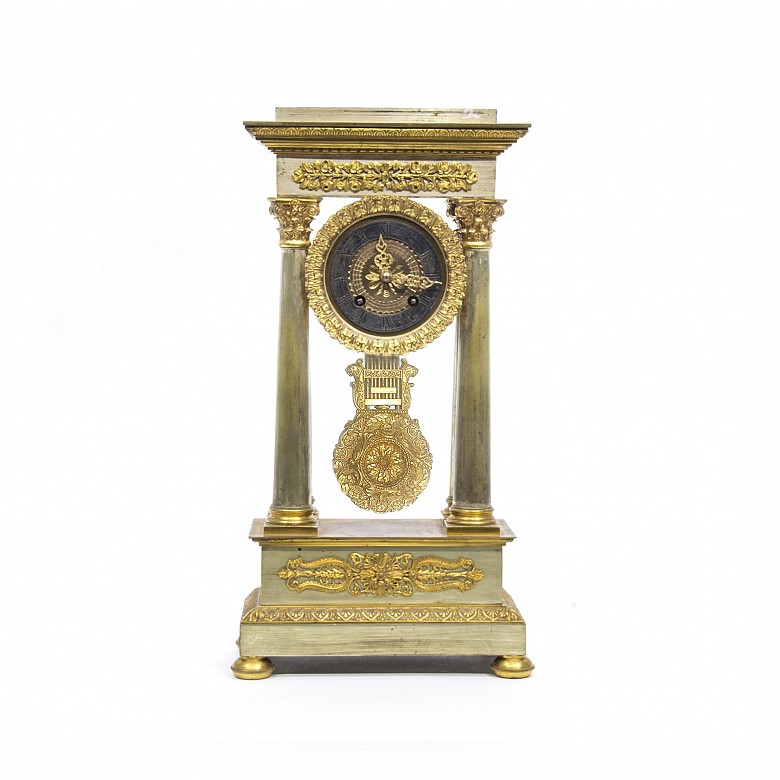 Column clock, Empire style, France 19th century