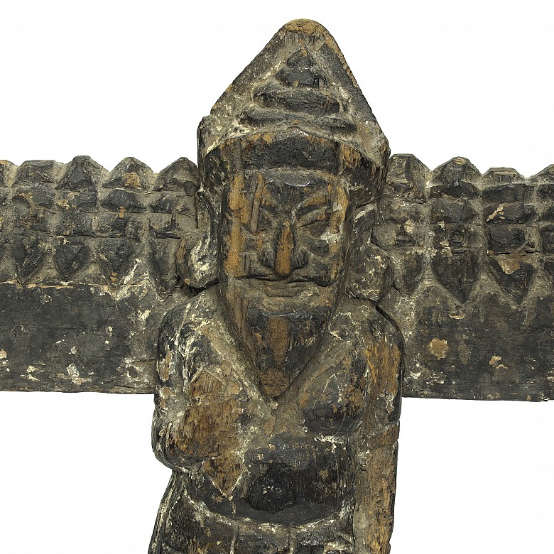 Wooden sculpture of a deity, 19th - 20th century