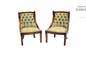 Pair of low chairs.