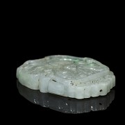 Jadeite oval plaque, Qing dynasty