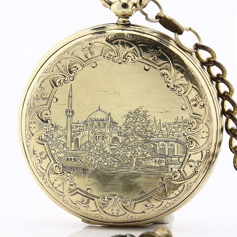 Reloj de bolsillo en oro de 18k para el mercado turco. - 3