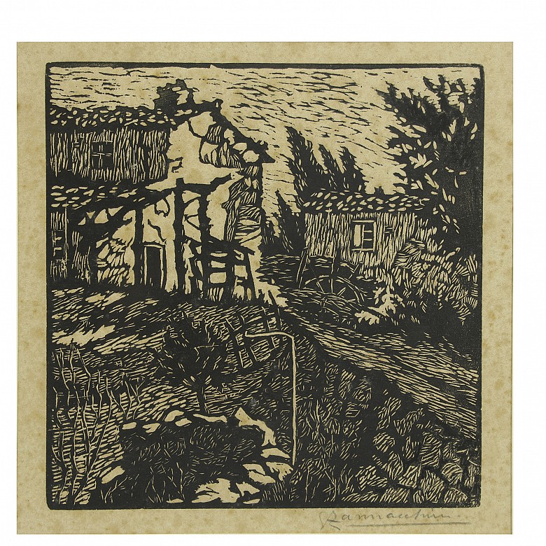 Set of three engravings, 20th century - 2