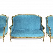 Louis XVI style triplet. 20th century