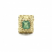 Ring in 18 k yellow gold and emerald - 4