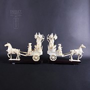 Two extraordinary carts ivory - 9