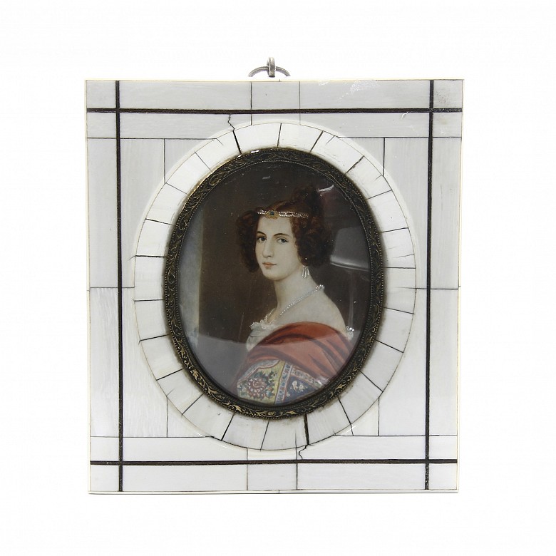 Miniature of a lady, 19th century