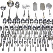 Spanish silver cutlery punched by Pedro Durán.