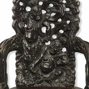 Chinese carved wooden armchair, 20th century - 5