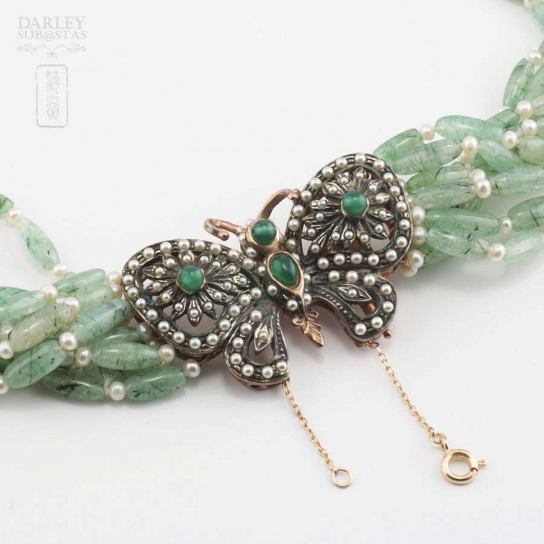 Necklace pearls and labradorite - 1