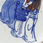 Tintero de porcelana esmaltada, dinastía Qing.