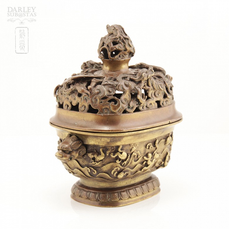 中国十三世纪青铜香炉  Incensario Chino de bronce siglo XVII - 15