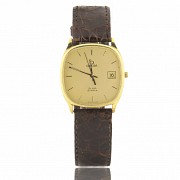 Reloj de caballero, Omega De Ville Quatz, en oro amarillo 18 k