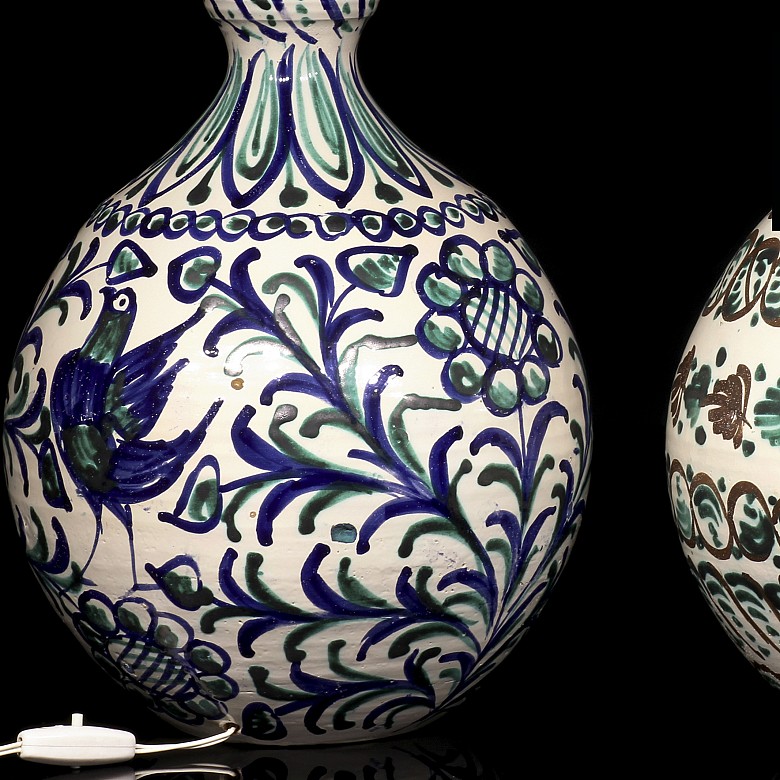Pareja de lámparas de cerámica, S.XX