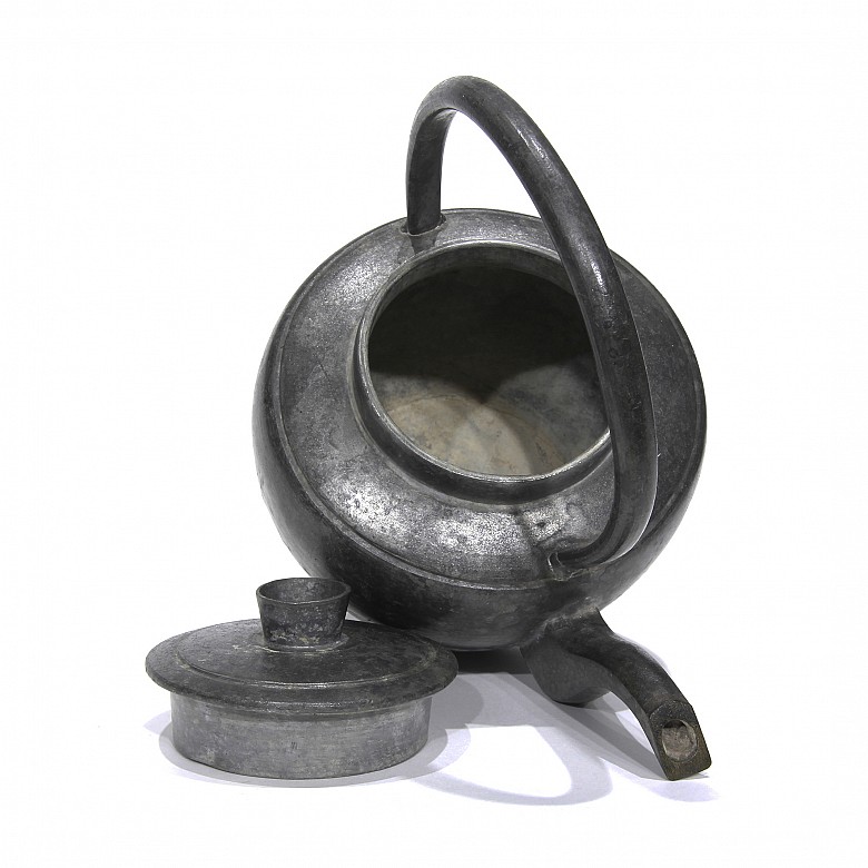 Chinese pewter teapot, 20th century - 7