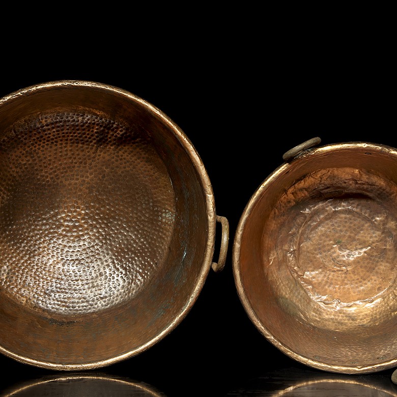 Two copper cauldrons, 20th century - 2