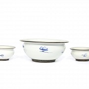 Three bowls of Chinese ceramics