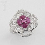 Fantastic ruby and diamond ring - 5