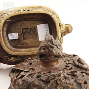 Incensario Chino de bronce siglo XVII - 7