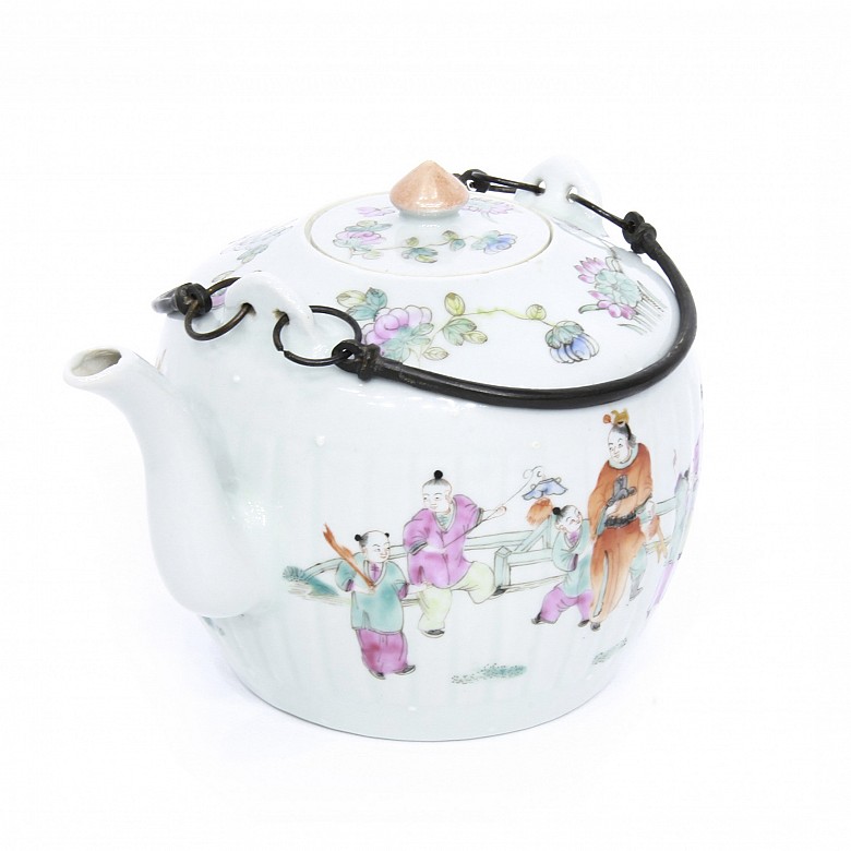 Glazed ceramic teapot, China, 20th century