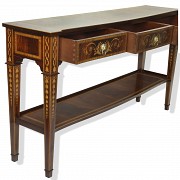 Console in veneered wood, Empire style, 20th century