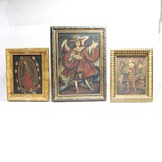 Three Peruvian religious paintings