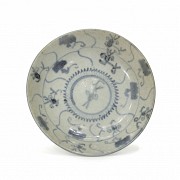 Chinese enameled pottery plate, 20th Century
