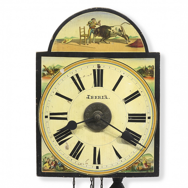 Clock case with pendulums, 19th century