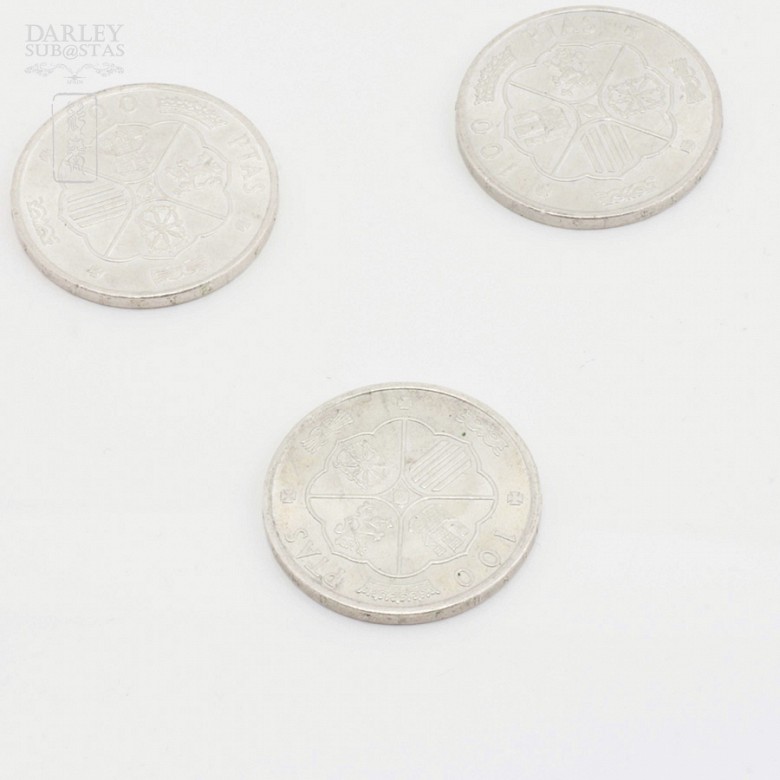 Three silver coins - Spain 1966 - 4