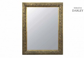 Mirror with gilded wooden frame, 20th Century