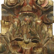 Baroque polychrome wood bracket, 17th - 18th century - 4