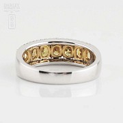 Fantastic 18k gold ring and Fancy diamonds - 2