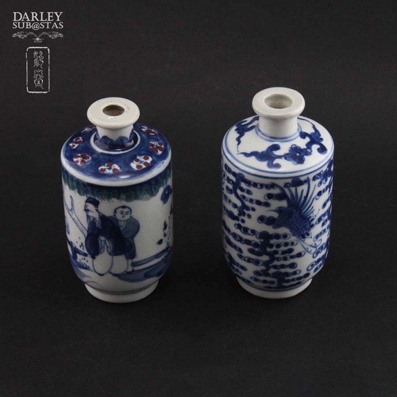 Pareja de jarrones de porcelana china, S.XIX
