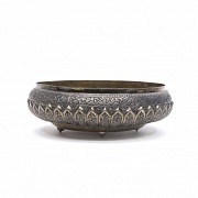 Embossed metal bowl, Indonesia, early 20th century.