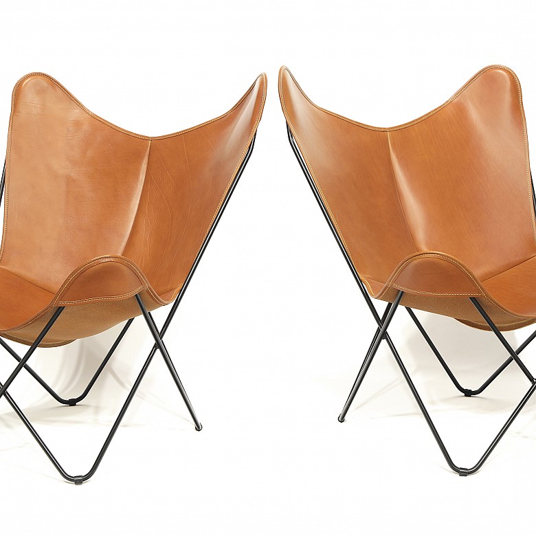 Pair of BKF chairs, Isist Leather - 2