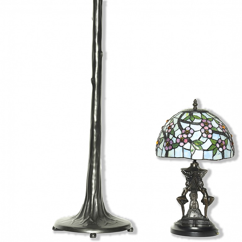 Two decorative lamps, Tiffany style