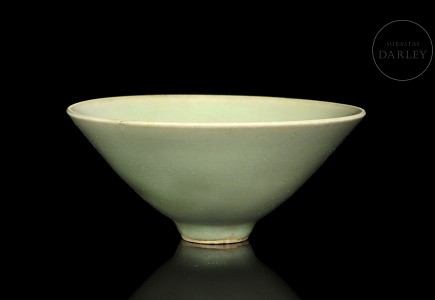 Cuenco de cerámica verde celadón, estilo Song