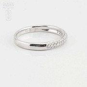 18k white gold ring with diamonds - 3