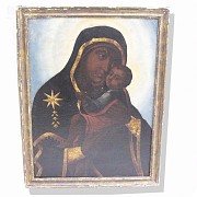 Virgen con niño Jesús siglo XVIII-XIX - 7