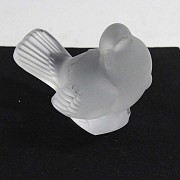 Pareja pájaro de cristal Lalique, - 3