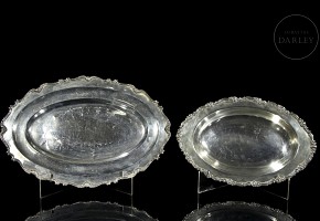 Two silver trays