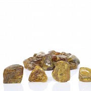 Lot of amber stones.