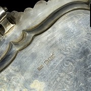 Large English silver platter, Heming & Co, London, 1905