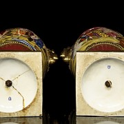 Pareja de jarrones de porcelana austriaca, Royal Viena, S.XIX - 4