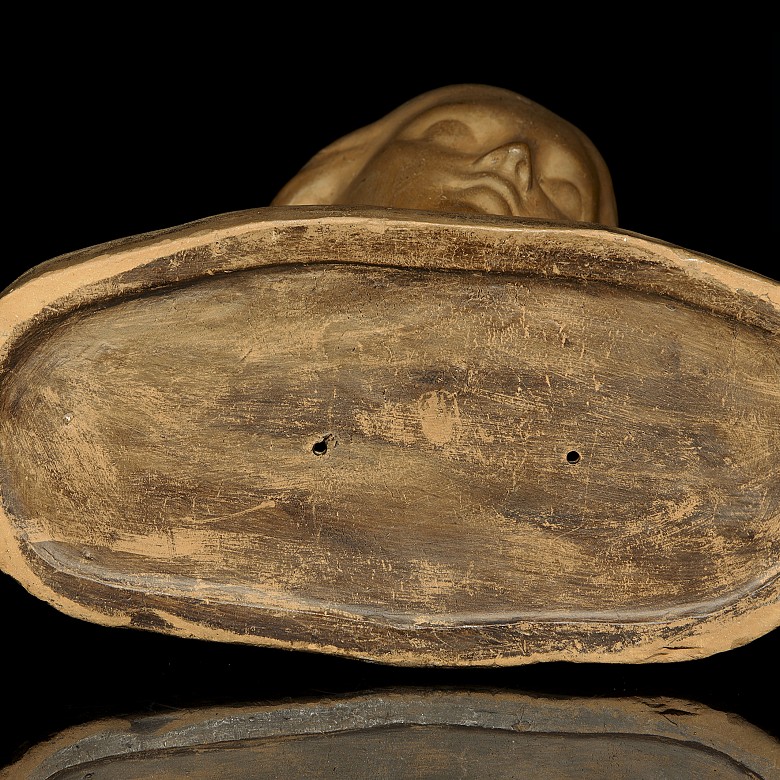 Busto cerámica patinada, Dama, S.XX - 5