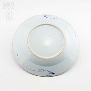 一组三件 清代十八世紀中国花卉蓝瓷盆 - 7