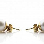 Earrings with Australian pearl, 10 mm