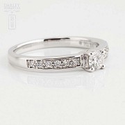 Solitaire 18k white gold and diamonds - 2