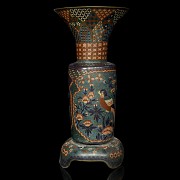 Japanese cloisonné bronze vase