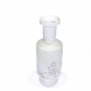 Glazed porcelain vase in white, Wang Bingrong.