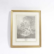 Five framed antique prints - 3